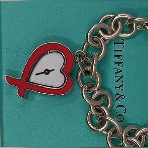 Authentic Tiffany Paloma Picasso watch pendant and Tiffany silver bracelet